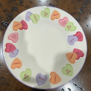 Vintage Heart Shaped Love Plate Candy Dishes 2 Pcs Hearts saucer